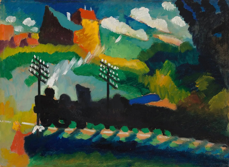 Murnau, Trem e Castelo - Vassily Kandinsky