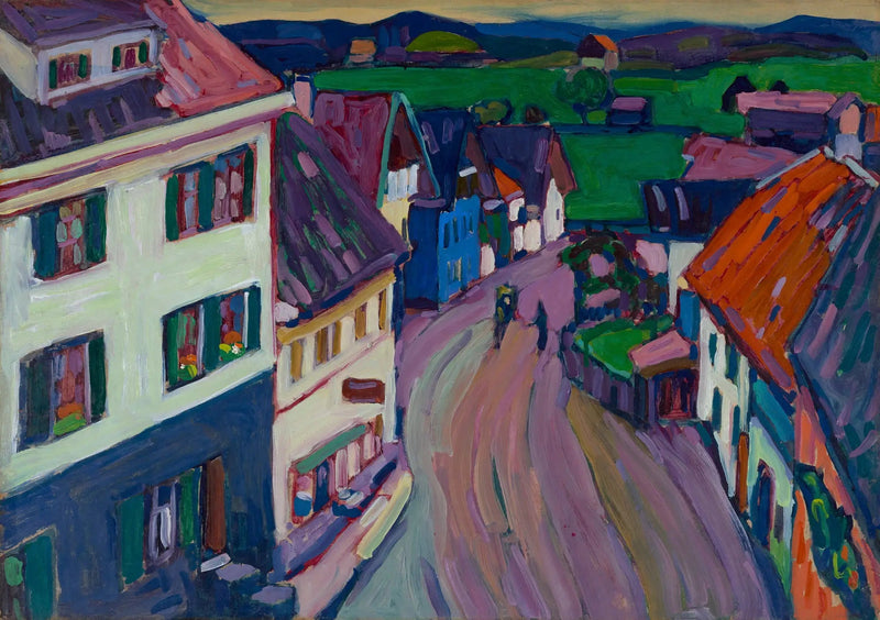 Murnau - Vista da janela do Griesbräu - Vassily Kandinsky