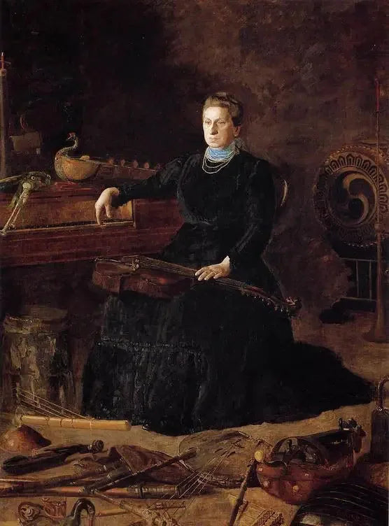 Música antiquada (Retrato de Sarah Sagehorn Frishmuth) - Thomas Eakins