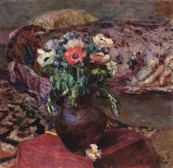 Miosótis e anêmonas - Édouard Vuillard