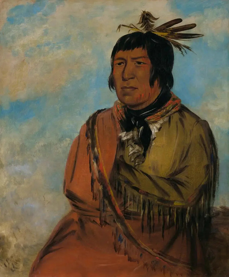 Na-pów-sa, Nosso viajando à noite, um chefe - George Catlin