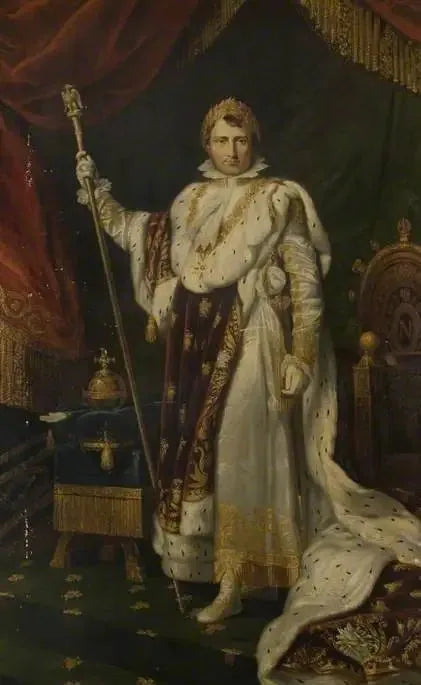 Napoleão I (1769-1821), imperador dos franceses (1804-1815), em seu traje de coroação - François Gérard