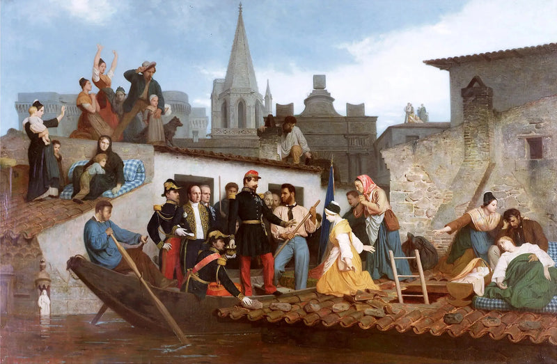 Napoleão III visitando as inundações de Tarascon - Bouguereau