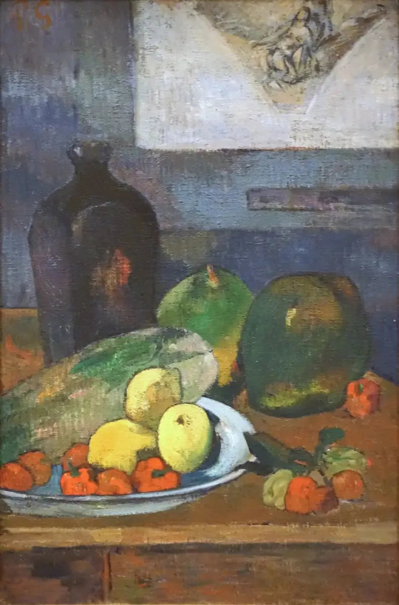 Natureza morta com esboço de Delacroix - Paul Gauguin