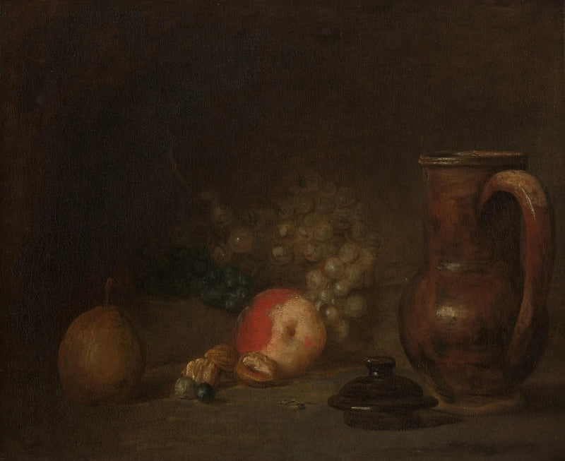 Natureza morta com jarro de barro - Jean Simeón Chardin