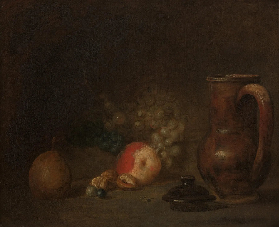 Natureza morta com jarro de barro - Jean Simeón Chardin
