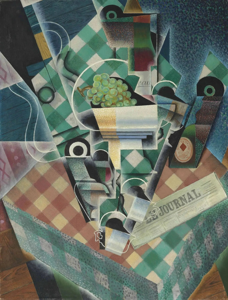 Natureza morta com toalha xadrez - Juan Gris
