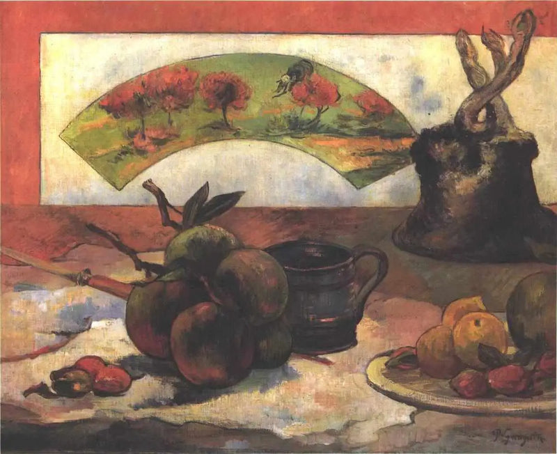 Natureza morta com leque - Paul Gauguin