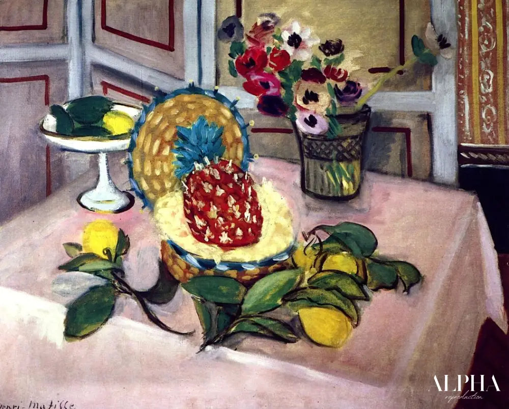 Nature morte ananas-citron - Matisse - Reproductions de tableaux et peintures haut de gamme