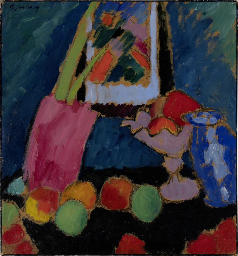 Natureza morta com tigela roxa - Alexej von Jawlensky