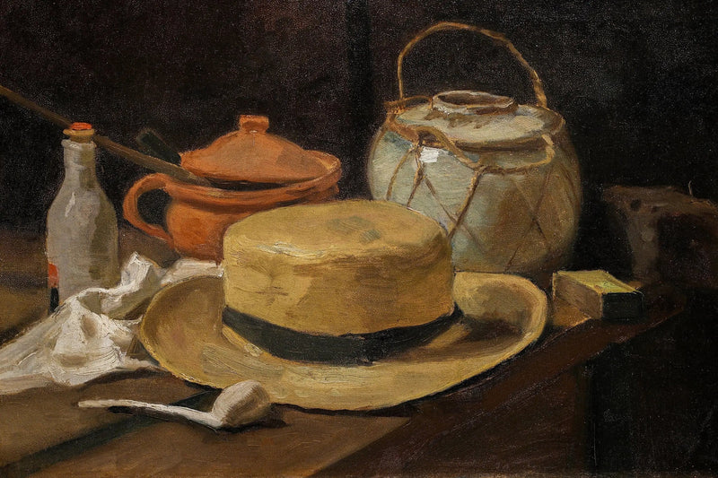natureza morta com chapéu de palha - Vincent van Gogh
