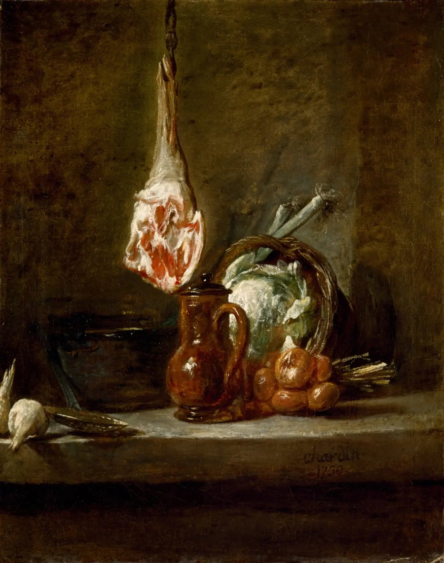 Natureza morta com pernil de cordeiro - Jean Simeón Chardin