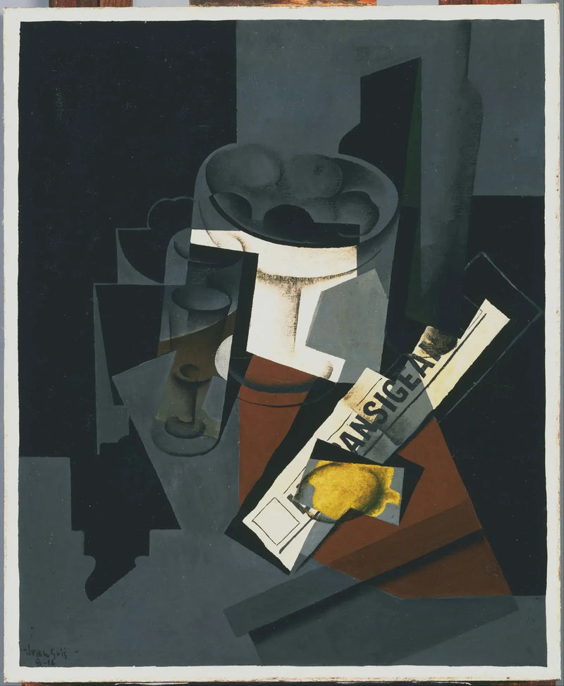 Natureza morta com jornal - Juan Gris