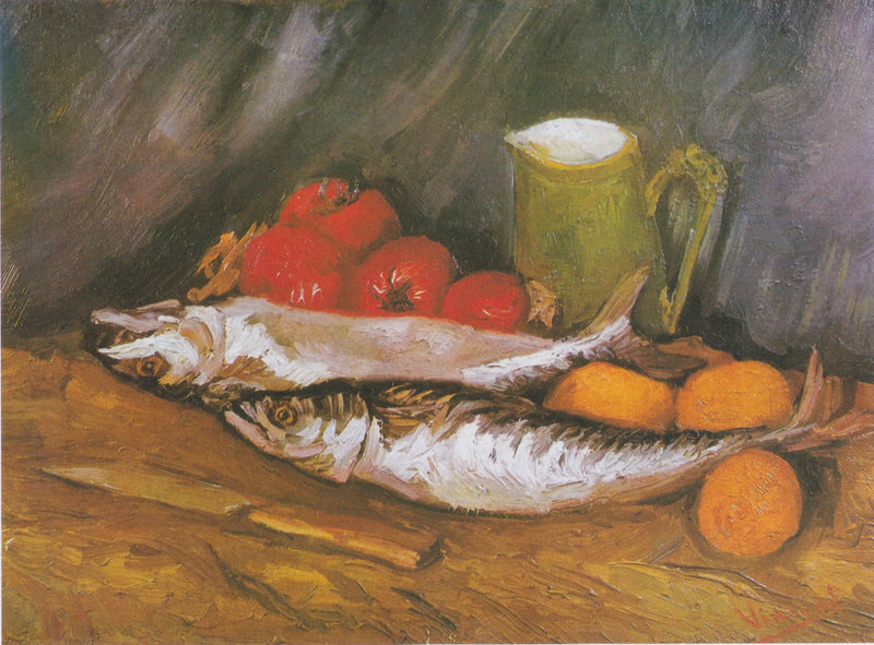Natureza morta com cavala, limão e tomate - Vincent van Gogh