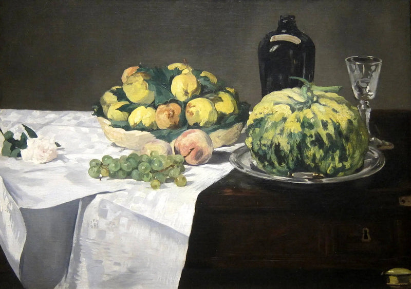 Natureza morta com melão e pêssegos - Édouard Manet