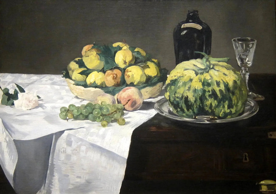 Natureza morta com melão e pêssegos - Édouard Manet