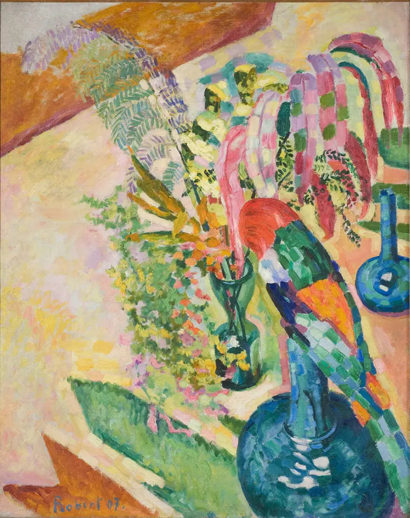 Natureza morta com papagaio - Robert Delaunay
