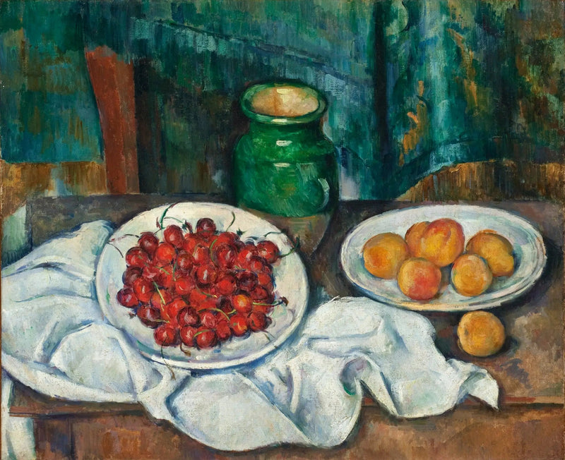 Natureza morta com prato de cerejas - Paul Cézanne