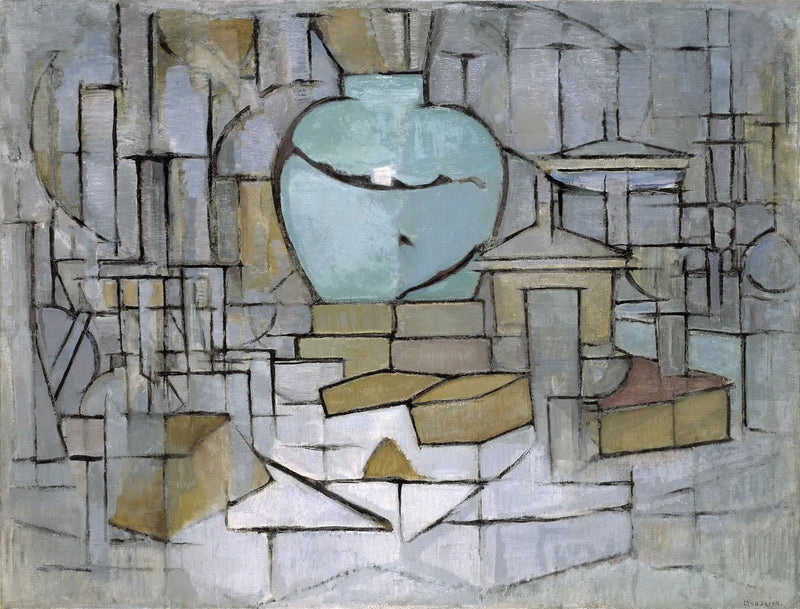 Natureza morta com pote de gengibre II - Piet Mondrian