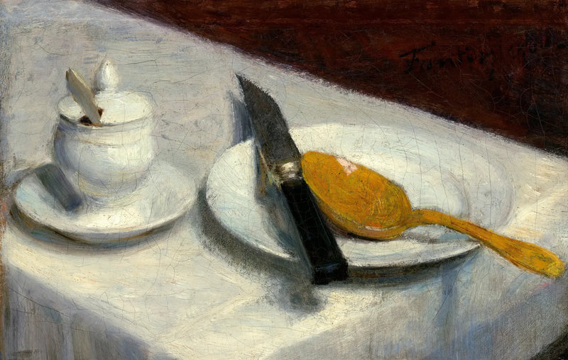 Natureza morta com pote de mostarda - Henri Fantin-Latour