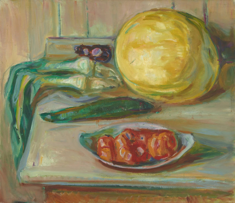 Natureza morta com abóbora e outros legumes - Edvard Munch