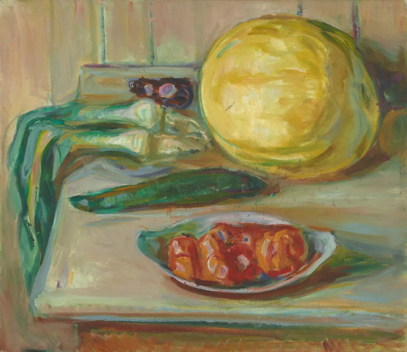 Natureza morta com abóbora e outros legumes - Edvard Munch