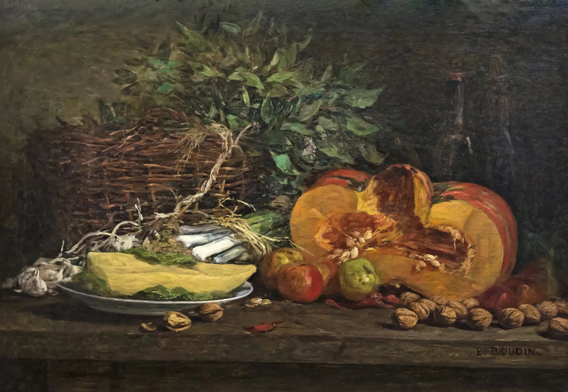 Natureza morta com abóbora - Eugène Boudin