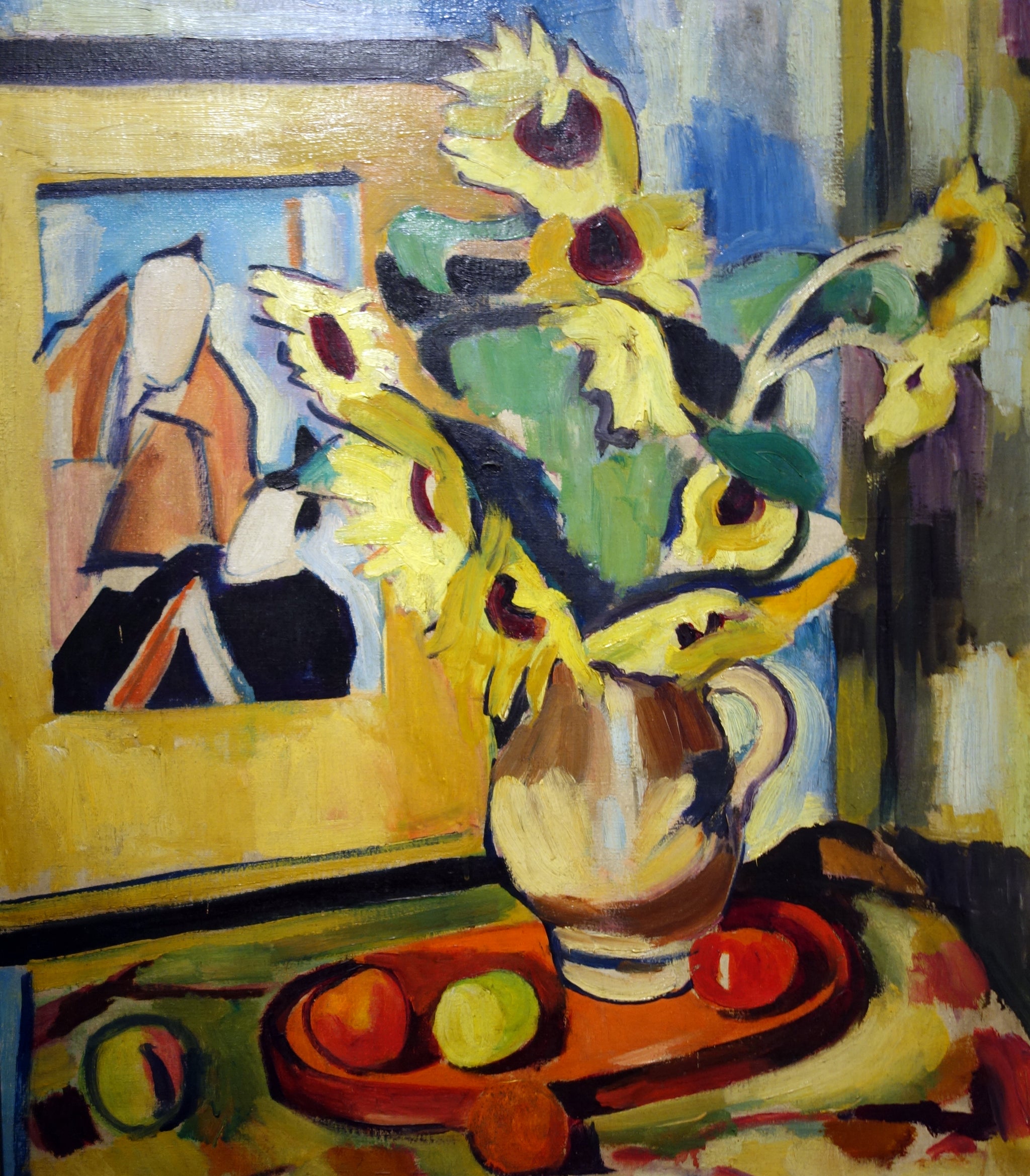 Nature morte au tournesol de Helmuth Macke, reproduction du tableau