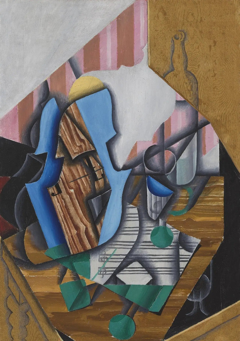 Natureza morta com violino e partitura - Juan Gris