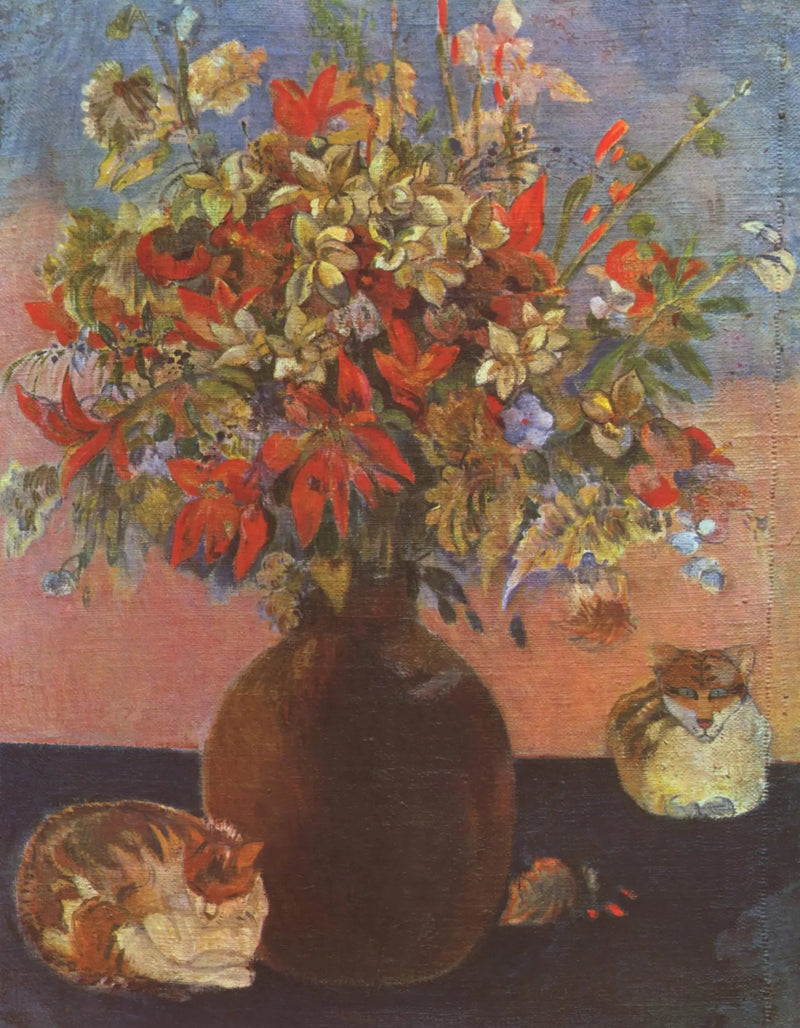 Natureza morta com gatos - Paul Gauguin