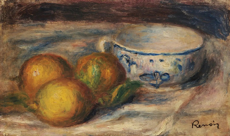 Natureza morta com limões e uma xícara - Pierre-Auguste Renoir