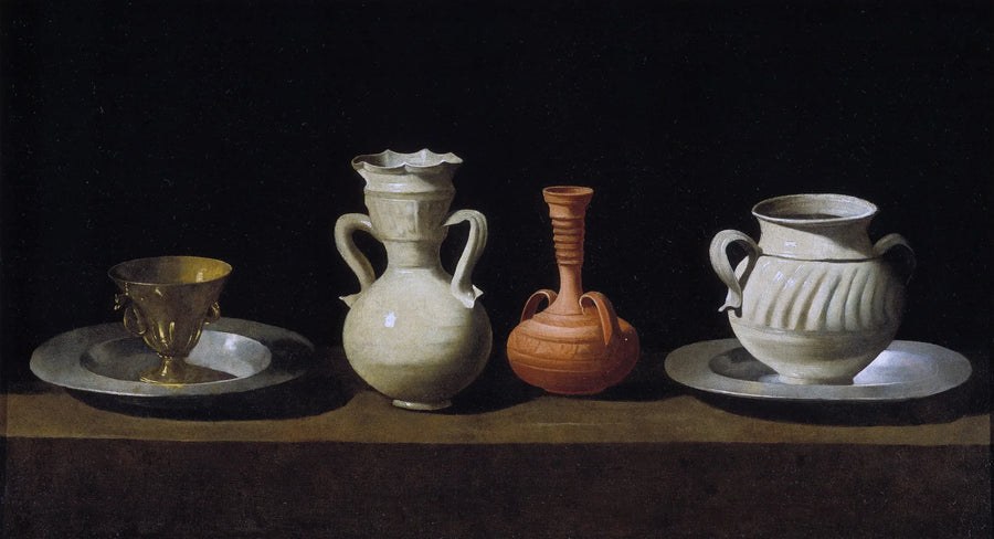 Natureza morta com jarras - Francisco de Zurbarán