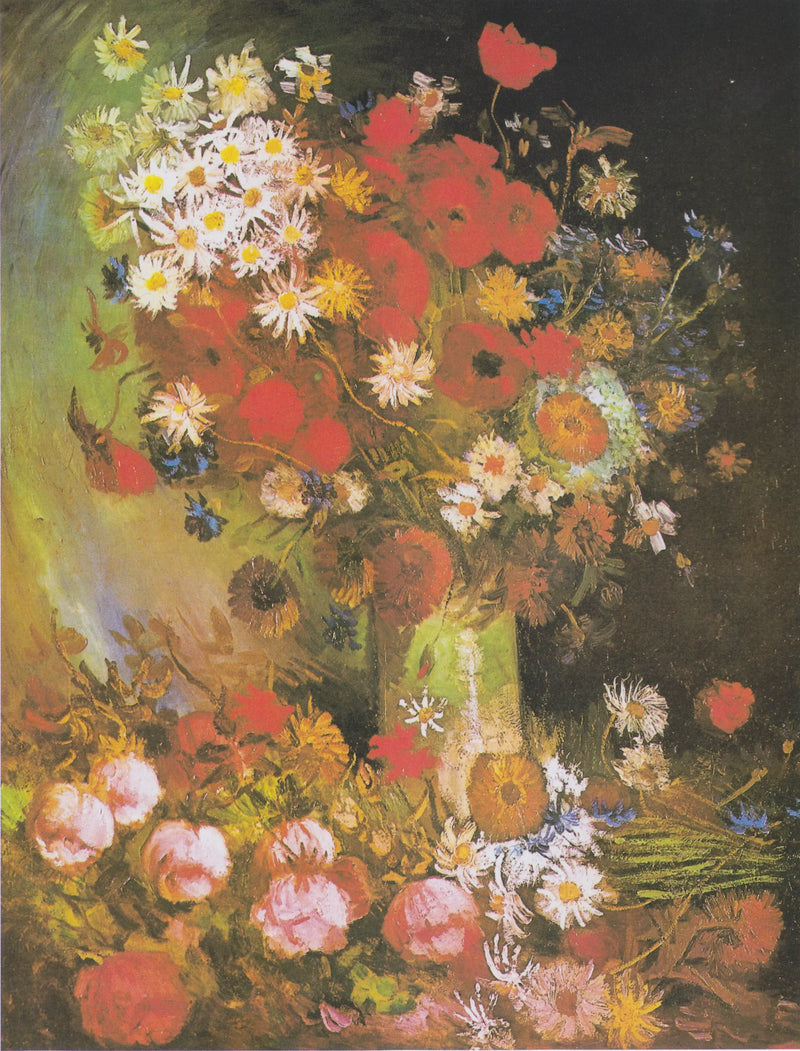 Natureza morta com flores do campo e rosas - Vincent van Gogh