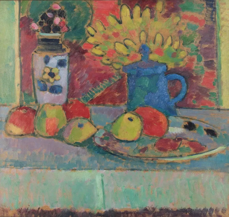 Natureza morta com flores e frutas - Alexej von Jawlensky