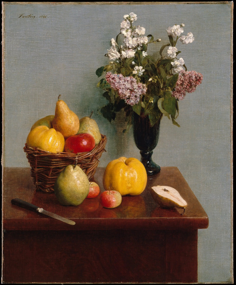 Natureza morta com flores e frutas - Henri Fantin-Latour