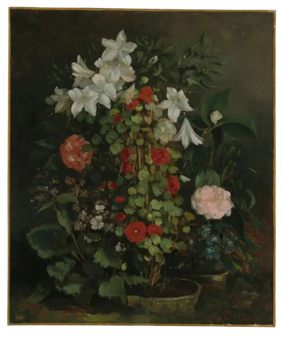 Natureza morta com flores - Gustave Courbet