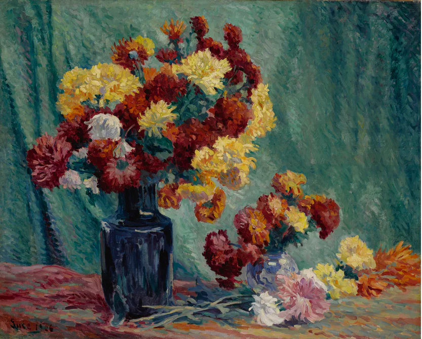 Natureza morta com flores - Maximilien Luce