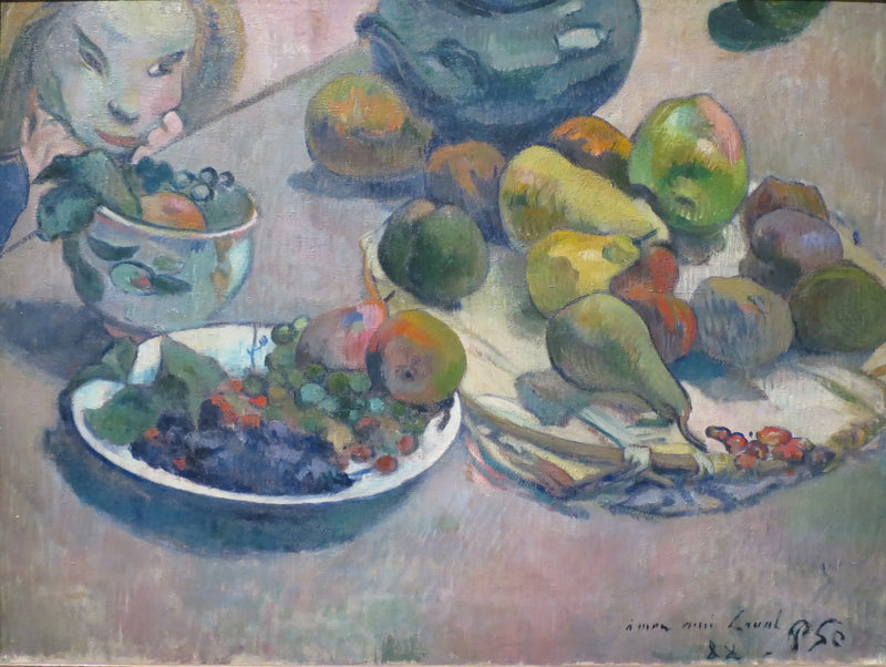 Natureza morta com frutas (dedicada a Laval) - Paul Gauguin