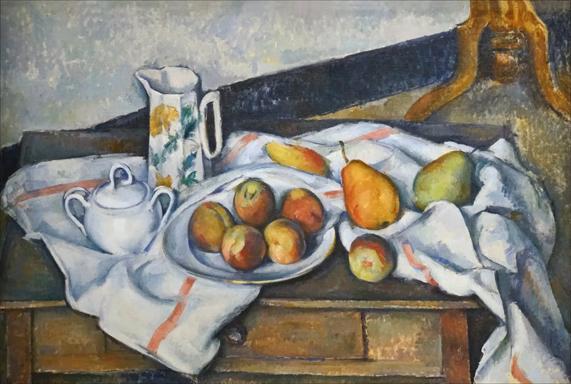 Natureza morta com pêssegos e peras - Paul Cézanne