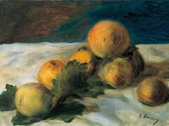 Natureza morta com pêssegos - Pierre-Auguste Renoir