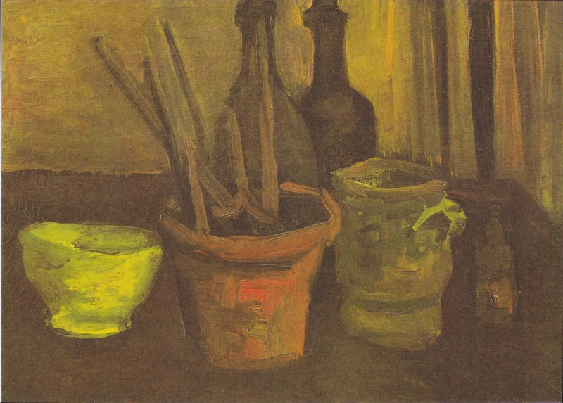 Natureza morta com pincéis em um pote - Vincent van Gogh