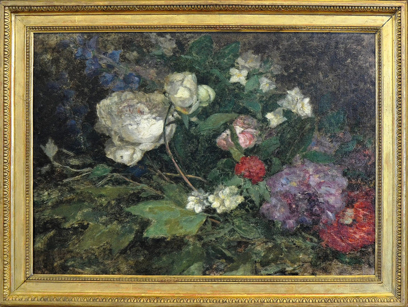 Natureza morta com peônias e seringa - Eugène Boudin