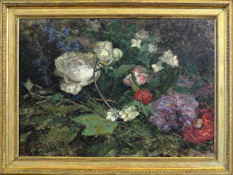 Natureza morta com peônias e seringa - Eugène Boudin
