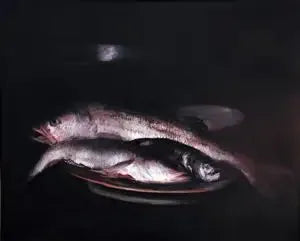 Natureza morta com peixes - William Merritt Chase