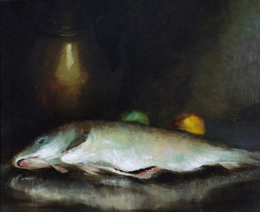 Natureza morta com peixes - William Merritt Chase