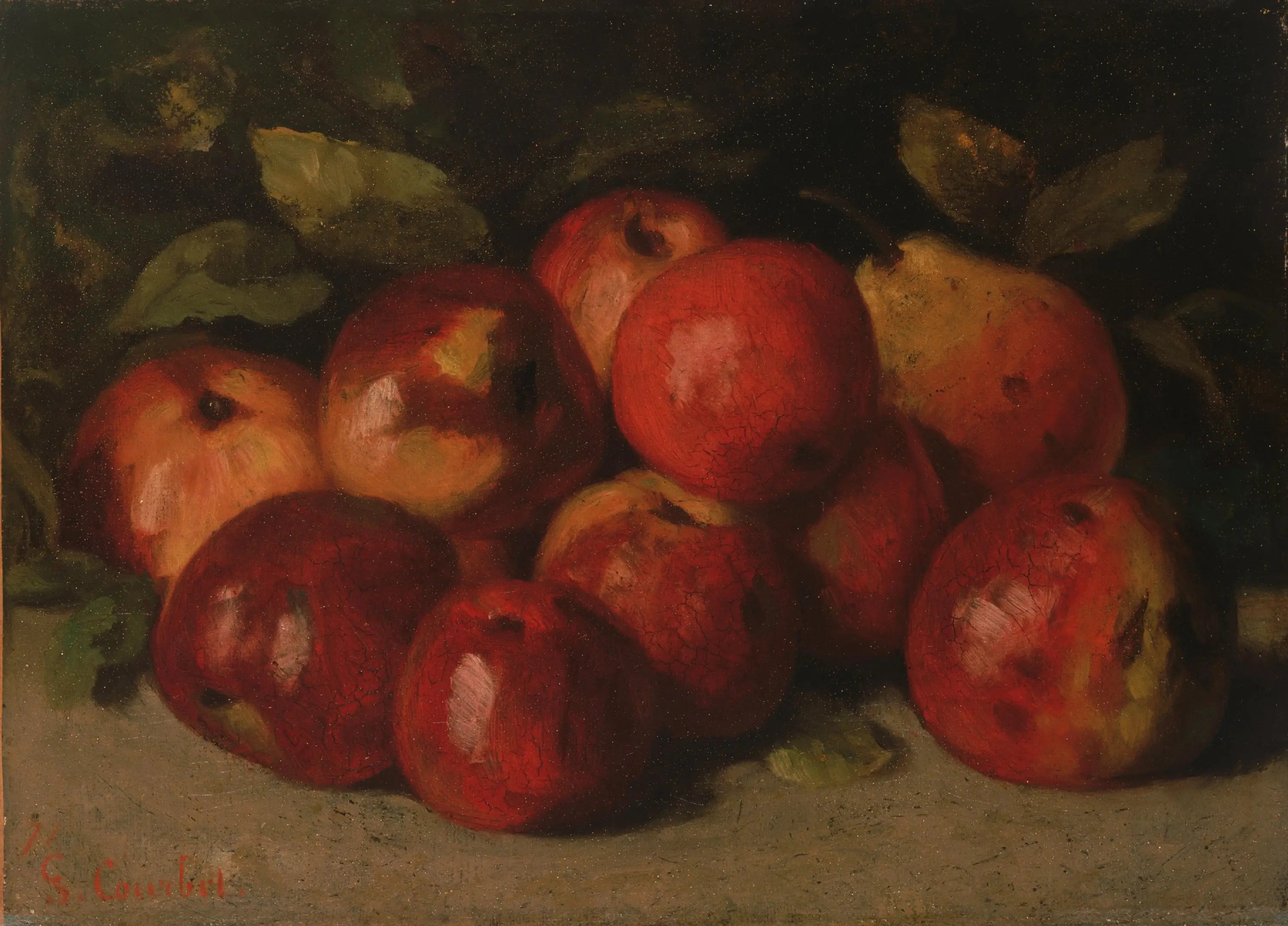 Nature morte aux pommes et à la poire - Gustave Courbet image 1 reproduction d’œuvre d’art à l’huile
