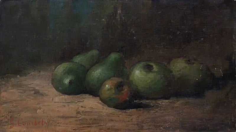 Natureza morta com maçãs e peras - Gustave Courbet