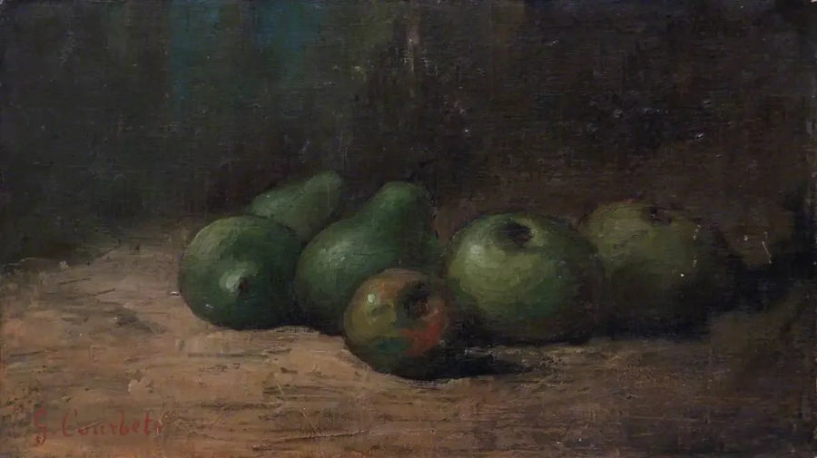 Natureza morta com maçãs e peras - Gustave Courbet