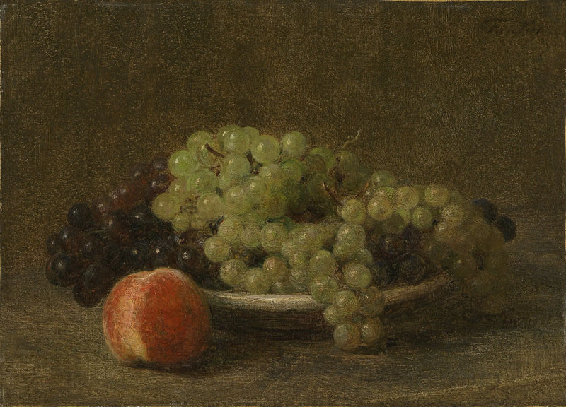 Natureza morta com uvas e pêssego - Henri Fantin-Latour
