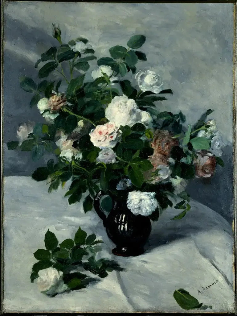 Natureza morta com rosas - Pierre-Auguste Renoir